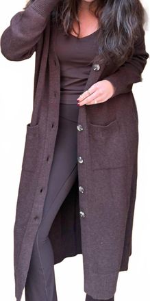 525 america Kit Wool Duster Cashmere Cardigan In Coffee Bean