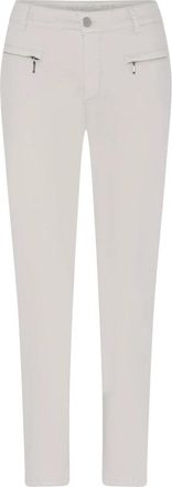 C.Ro Slim-fit Broeken - Dames - Slim Fit Broeken - Grijs - L - Leer - Broeken