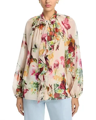 Kobi Halperin Galen Blouse In Ecru Multi