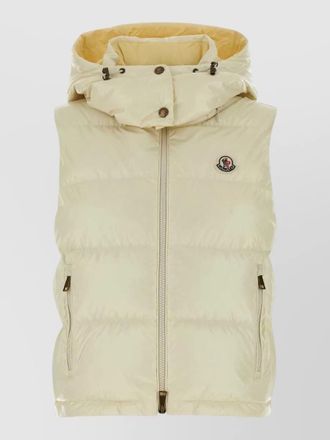 Moncler niverolle hooded sleeveless nylon down jacket