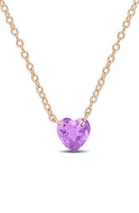 Delmar Amethyst Heart Pendant Necklace in Purple at Nordstrom Rack