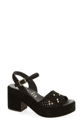 Pedro Garcia Dori Ankle Strap Platform Sandal in Black Castoro at Nordstrom, Size 10.5Us