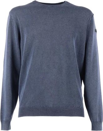 Roberto Ricci Design Trui met ronde hals - Heren - Ronde hals truien - Blauw - 2XL - Truien & Vesten