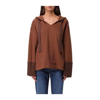 Dondup Hoodies, female, Orange, Size: M Felpa