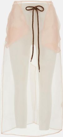 Simone Rocha Pink Brown Midi Skirt
