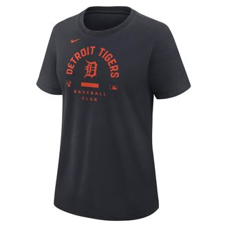 Nike Detroit Tigers Authentic Collection Early Work Nike Womens Dri-FIT MLB T-Shirt in Blue | 03N84FADG-HXK