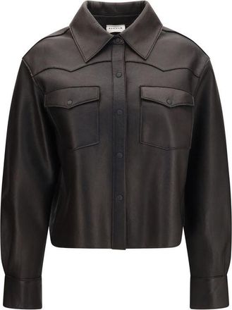 P.A.R.O.S.H. P. A.R. O.S. H. Lamb Leather Leather Womens Jacket