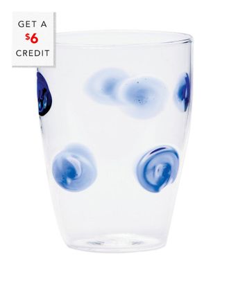 Vietri Vietri Drop Blue Tall Tumbler With $8 Credit