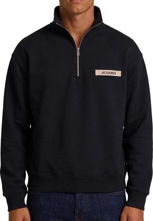 Jacquemus Black Half Zip Sweatshirt