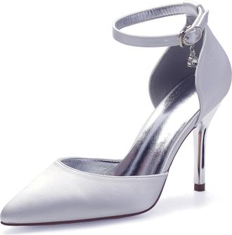 Miyoopark Womens Wedding Dress Shoes Stiletto High Heel Occasions Pumps M522 White UK 5.5