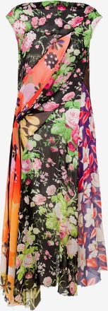 Moschino Abito in georgette di seta stampato - Multicolore