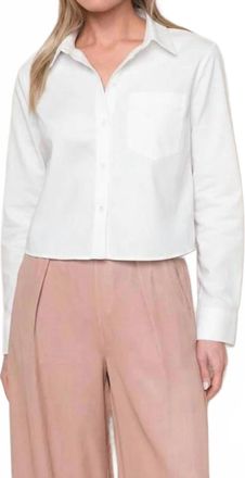 Stateside Oxford Cropped Shirt In White