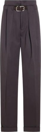 The Attico Tapered Broeken - Dames - Broeken - Paars - M - Nylon - Broeken