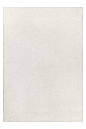 Wecon Home Alfombra lisa de pelo raso beige marfil de alta densidad 120x170