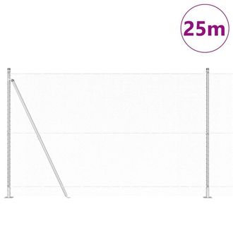 Berkfield Home Hexagon Fence 1.4x25 m Galvanised Steel in Silver