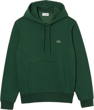 Lacoste Brushed Cotton Hoodie - Heren - Hoodies - Groen - L - Katoen - Hoodies & sweatvesten