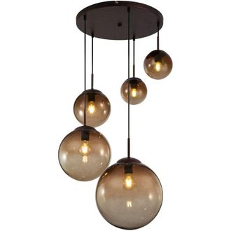 Globo Lighting L&aacute;mpara Colgante - Varus - Marr&oacute;n - Vidrio Vidrio Ahumado