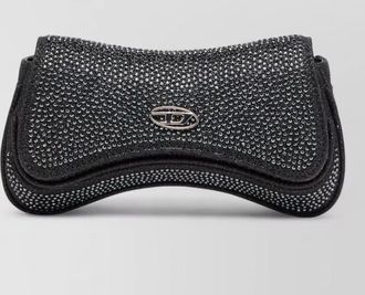 Diesel play xs crystal-embellished clutch bag