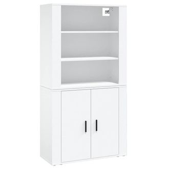 vidaXL Aparador Alto Madera Contrachapada Blanco Vidaxl