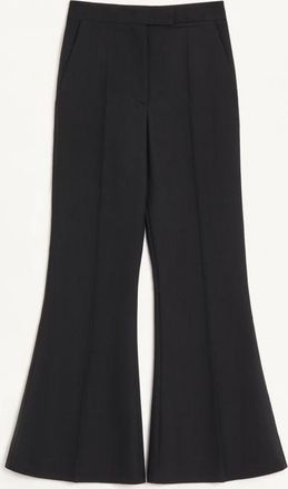 Valentino Pantaloni In Dry Diagonal Wool Donna NERO 36