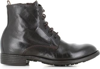 Officine Creative Ebony Veterlaarzen - Dames - Veterlaarzen - Zwart - 37 EU - Leer - Schoenen