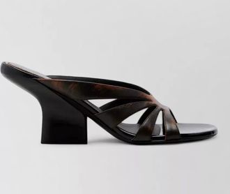 Dries Van Noten leather wedge mules