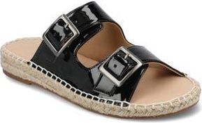 Journee Collection Tresah Espadrille Sandal in Patent/Black at Nordstrom Rack, Size 6.5