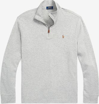 Polo Ralph Lauren Oberteil aus Baumwolle mit Stehkragen und Zip Estate-Rib Pony