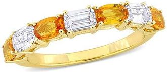 Rina Limor 14K 2.10 Ct. Tw. Gemstone Half-Eternity Ring