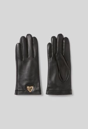 Claudie Pierlot Gants cuir caur doré