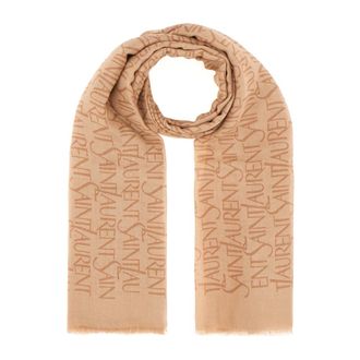 Saint Laurent Stijlvolle Sjaals en Shawls Collectie - Heren - Accessoires - Beige - Maat: ONE Size