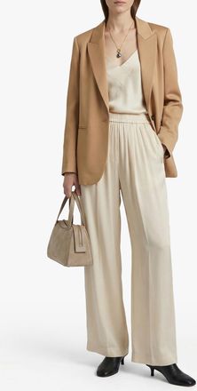 Forte_Forte Forte_forte Satin Blazer With Single Vent, Womens, Beige