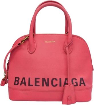 Balenciaga Pre-owned Ville Top Handle S - Dames - Vintage Handtas - Roze - ONE Size - Leer - Vintage