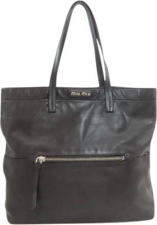 Miu Miu Pre-owned Tote Bags, female, Black, Size: ONE SIZE Pre-owned Tote Bag