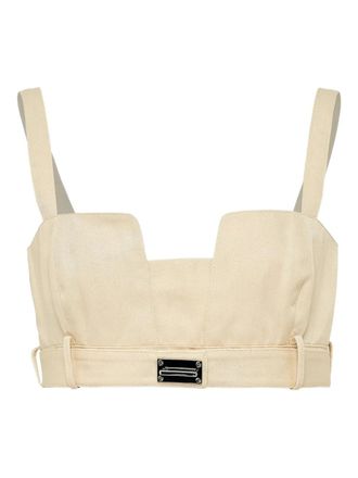 Alexis Veri belted tank top - Neutrals