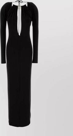 Marine Serre draped cutout maxi dress