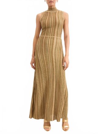 Veronica Beard Anna Maxi Dress In Gold