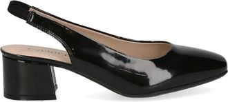 Caprice Elegante Zwarte Zakelijke Schoenen - Dames - Pumps - Zwart - 37 EU - Leer - Schoenen