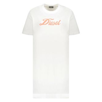 Diesel Short Dresses, female, White, Size: 2XS Mini Dress with Logo