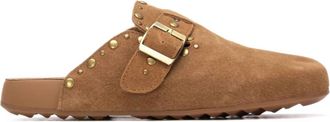 Xti Womens Suede Clog Shoes In Camel