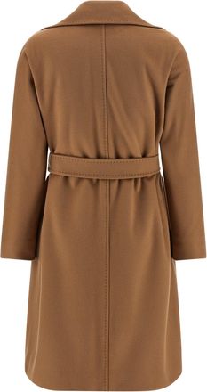 Max Mara Womens Brown Virgin Wool Coat Clothing