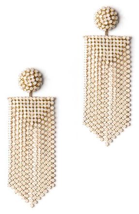 Deepa Gurnani Fanning Crystal Drop Earrings in Ivory at Nordstrom