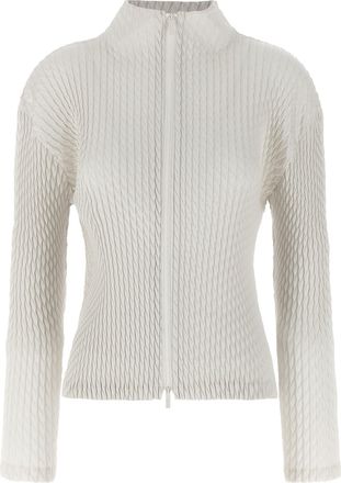 Issey Miyake Sleek Pleats Maglioni Bianco-Donna