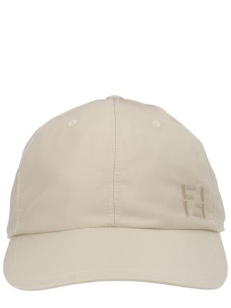 Fendi FXQ230_AWTOF1WWQ Logo-Embroidered Polyamide Baseball Cap - Ivory