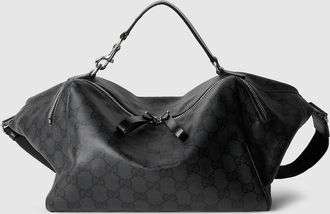 Gucci Small Crossbody Bag With Web, Black, GG Canvas