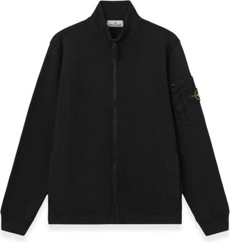 Stone Island S0410 ZIP SWEATSHIRT Size: XXL, colour: BLACK