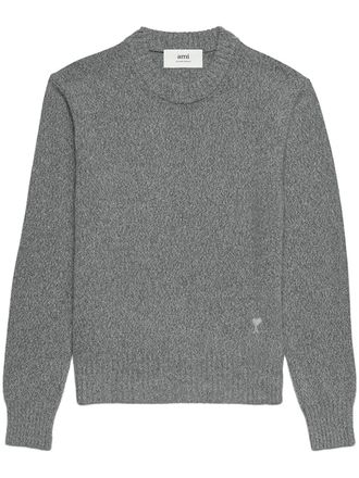 Ami cashmere-blend crew-neck jumper - men - Cashmere/Wool - M - Grey