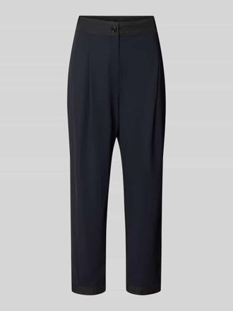 Marc Cain Bundfaltenhose in Two-Tone-Machart in Black, Gr&ouml;&szlig;e 34