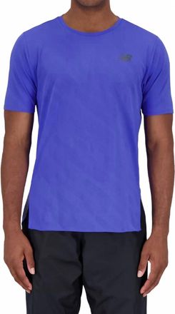 New Balance Q Speed Jacquard Short Sleeve In Marine Blue