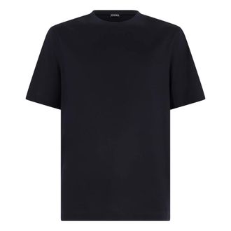 Ermenegildo Zegna T-Shirts, male, Black, Size: 2XL Cotton T-shirt